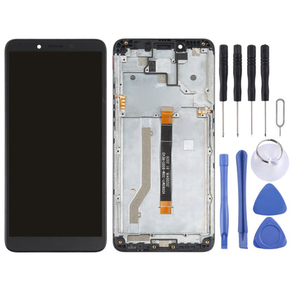 LCD Screen and Digitizer Full Assembly with Frame for Nokia C3, For Nokia C3