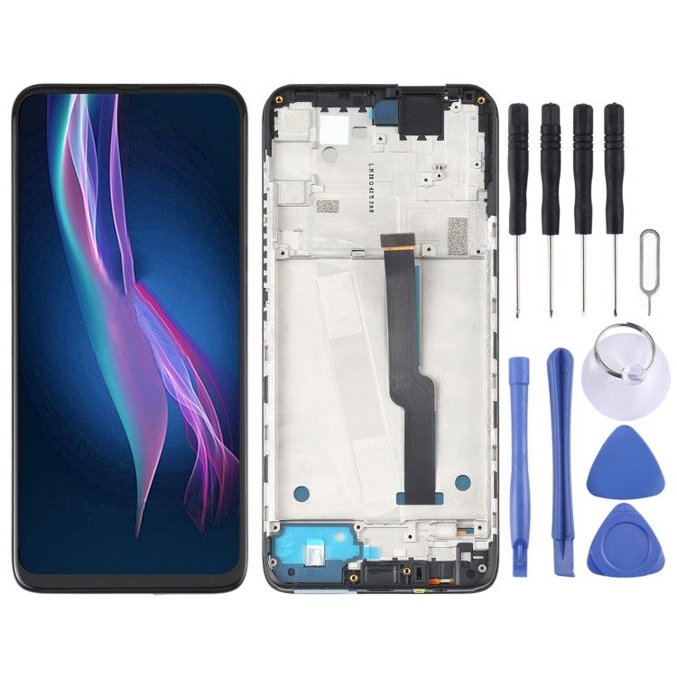 LCD Screen and Digitizer Full Assembly with Frame for Motorola One Fusion+ PAKF0002IN, For Motorola One Fusion+