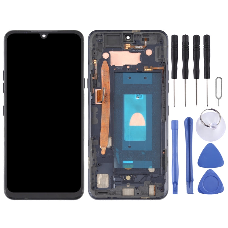 LCD Screen and Digitizer Full Assembly with Frame for LG G8X ThinQ LMG850EMW LM-G850