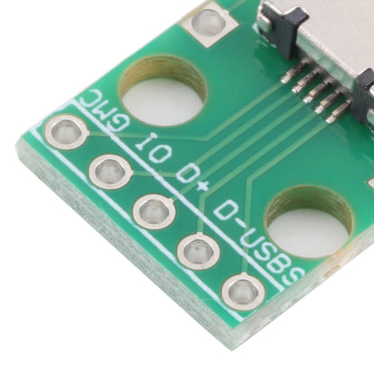 10 PCS Micro USB to 5pin 2.54MM Female Connector Test Board, Micro USB to 5pin 2.54MM