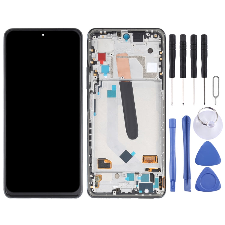 OLED Material LCD Screen and Digitizer Full Assembly With Frame for Xiaomi Redmi K40 / Redmi K40 Pro / Redmi K40 Pro+ / Mi 11i / Poco F3 / M2012K11AC M2012K11C M2012K11AG M2012K11G