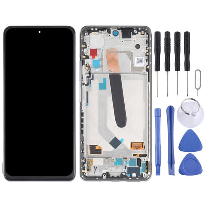 OLED Material LCD Screen and Digitizer Full Assembly With Frame for Xiaomi Redmi K40 / Redmi K40 Pro / Redmi K40 Pro+ / Mi 11i / Poco F3 / M2012K11AC M2012K11C M2012K11AG M2012K11G, For Xiaomi Redmi K40