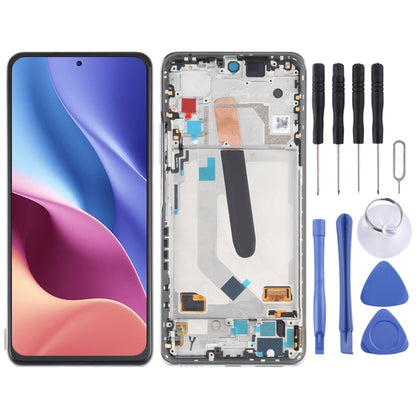 OLED Material LCD Screen and Digitizer Full Assembly With Frame for Xiaomi Redmi K40 / Redmi K40 Pro / Redmi K40 Pro+ / Mi 11i / Poco F3 / M2012K11AC M2012K11C M2012K11AG M2012K11G, For Xiaomi Redmi K40
