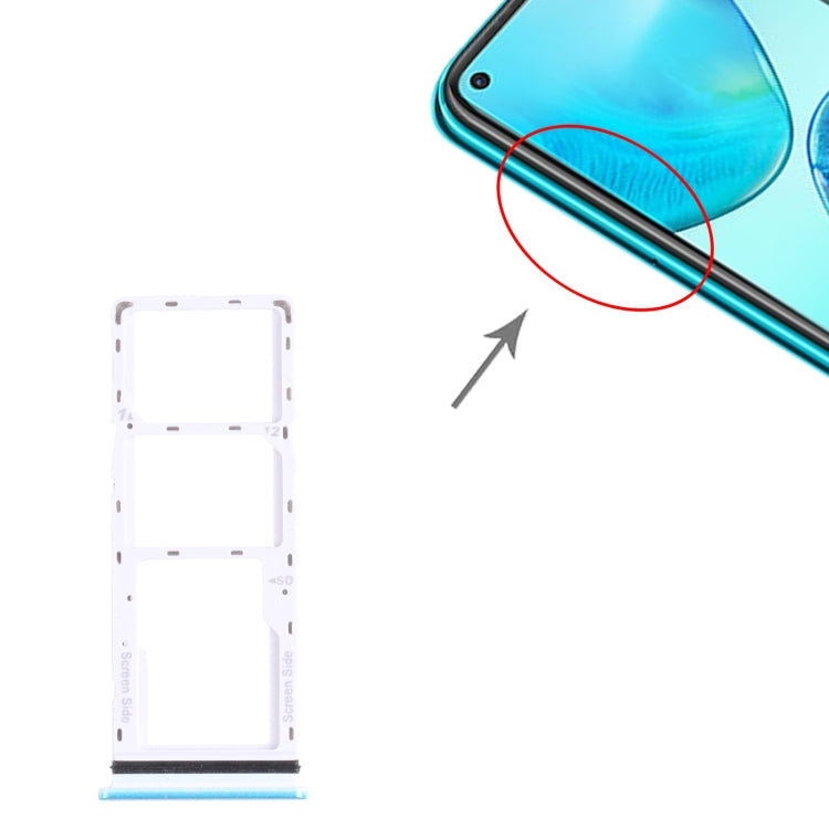 For Infinix Note 8i X683 SIM Card Tray + SIM Card Tray + Micro SD Card Tray