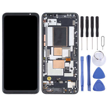 OLED Material LCD Screen and Digitizer Full Assembly With Frame for Asus ROG Phone 5 ZS673KS, For Asus ROG Phone 5 ZS673KS