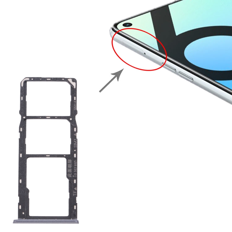 For OPPO Realme 6i (India) RMX2002 SIM Card Tray + SIM Card Tray + Micro SD Card Tray