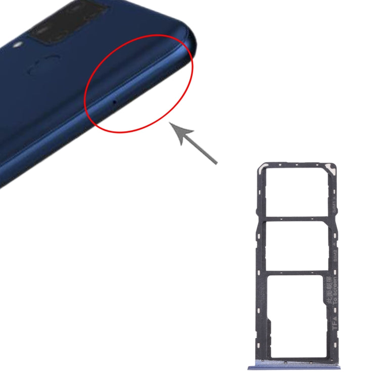 For OPPO Realme C15 RMX2180  SIM Card Tray + SIM Card Tray + Micro SD Card Tray