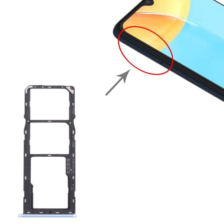 For OPPO A15 CPH2185  SIM Card Tray + SIM Card Tray + Micro SD Card Tray, For OPPO A15