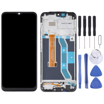 Original LCD Screen and Digitizer Full Assembly With Frame for OPPO Realme C15 RMX2180(Standard Version MTK), For OPPO Realme C15(MTK)
