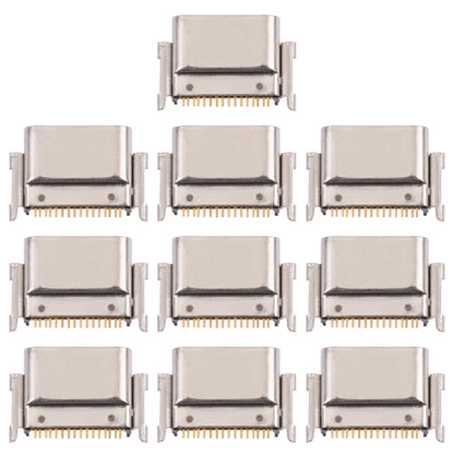 10 PCS Charging Port Connector for LG K50S LMX540HM, LM-X540, LM-X540BMW, LMX540BMW, For LG K50S