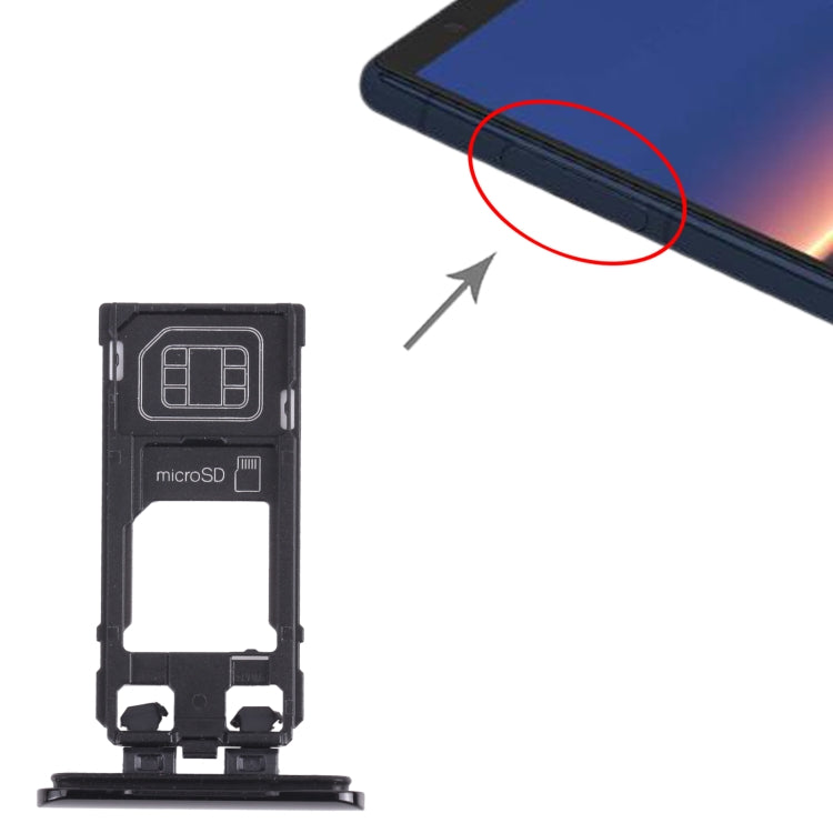 SIM Card Tray + Micro SD Card Tray for Sony Xperia 5, For Sony Xperia 5