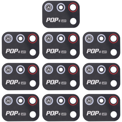 For Tecno Pop 4 Pro 10pcs Back Camera Lens, For Tecno Pop 4 Pro