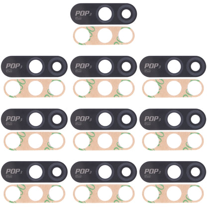 For Tecno Pop 3 Plus 10pcs Back Camera Lens, For Tecno Pop 3 Plus