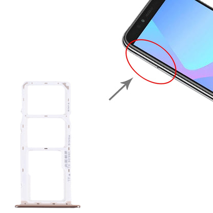 SIM Card Tray + SIM Card Tray + Micro SD Card Tray for Huawei Y6 Prime (2018), For Huawei Y6 Prime (2018)