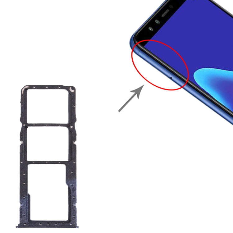 SIM Card Tray + SIM Card Tray + Micro SD Card Tray for Huawei Y9 (2018)