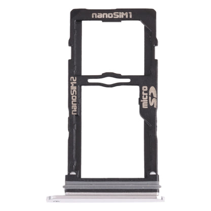 Nano SIM Card Tray + Nano SIM Card Tray / Micro SD Card Tray for LG G8S ThinQ LMG810, LM-G810, LMG810EAW, For LG G8S ThinQ