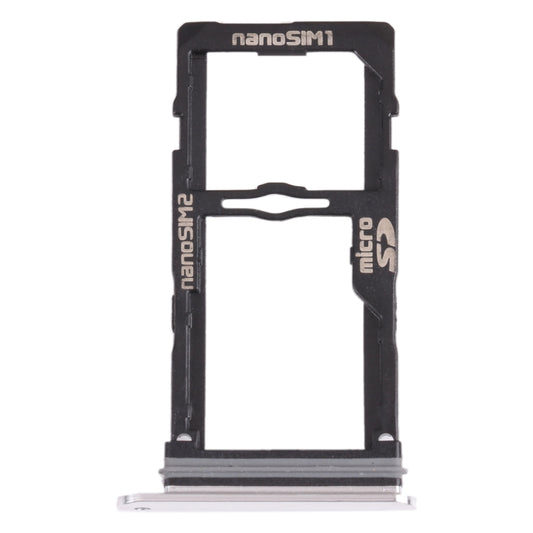 Nano SIM Card Tray + Nano SIM Card Tray / Micro SD Card Tray for LG G8S ThinQ LMG810, LM-G810, LMG810EAW, For LG G8S ThinQ