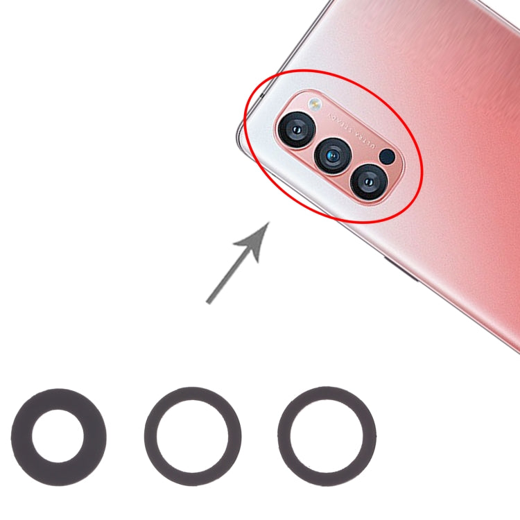 For OPPO Reno4 Pro 5G 10pcs Back Camera Lens, For OPPO Reno4 Pro 5G