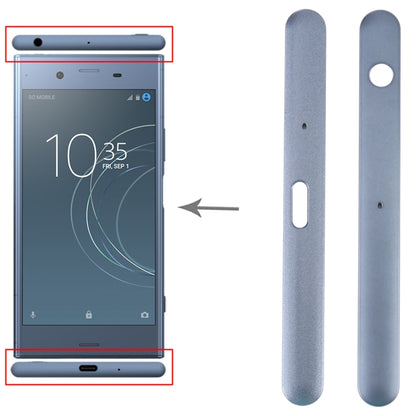 1 Pair Upper and Lower Part Sidebar For Sony Xperia XZ1, For Sony Xperia XZ1