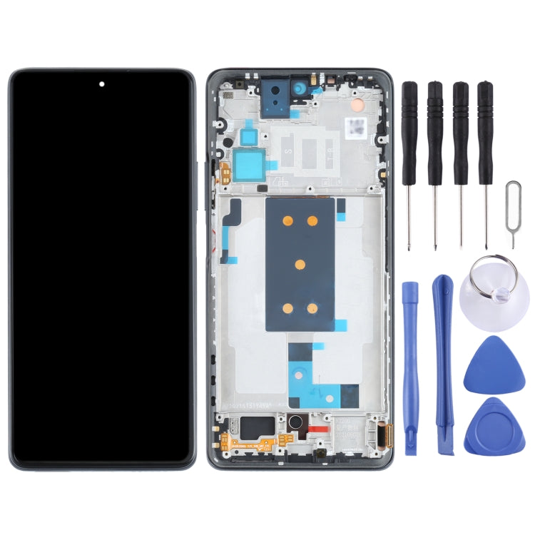 OLED Material Original LCD Screen and Digitizer Full Assembly with Frame for Xiaomi Mi 11T / 11T Pro