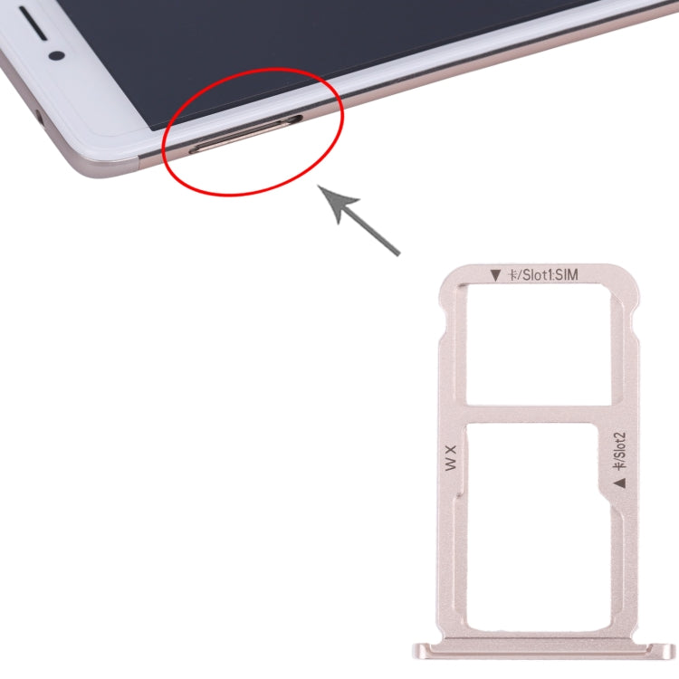 SIM Card Tray + SIM Card Tray / Micro SD Card Tray for Honor Mate 9 Lite, For Honor Mate 9 Lite