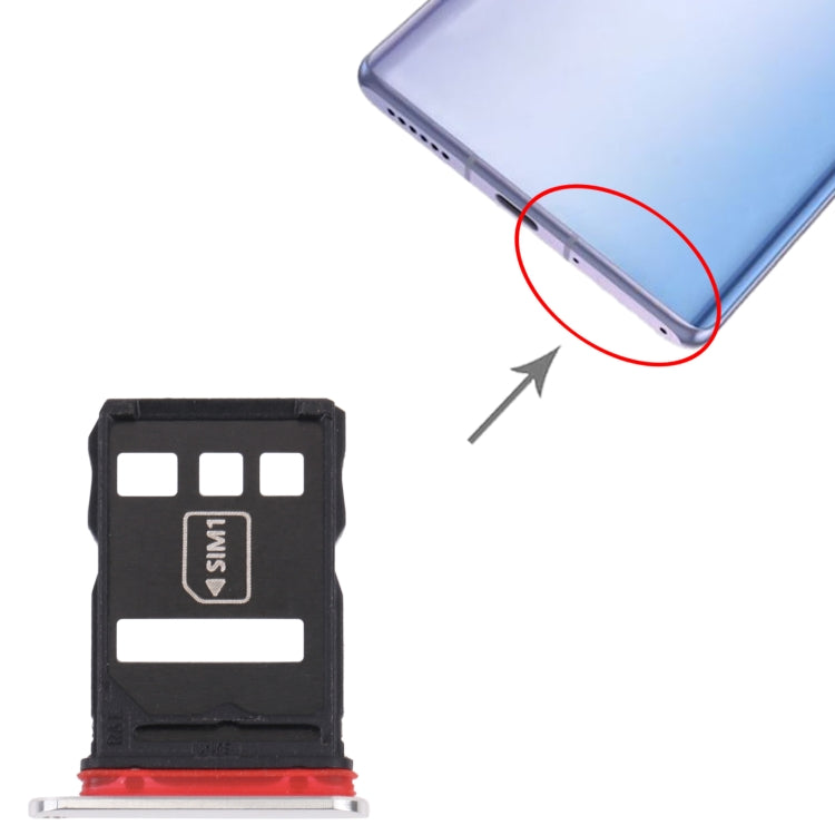 SIM Card Tray + NM Card Tray for Huawei Mate 40E 5G, For Huawei Mate 40E 5G