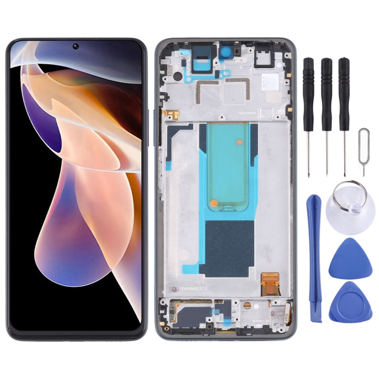 Original LCD Screen and Digitizer Full Assembly with Frame for Xiaomi Redmi Note 11 Pro China/Redmi Note 11 Pro+ 5G/11i/11i HyperCharge, For Xiaomi Redmi Note 11 Pro China(Original)