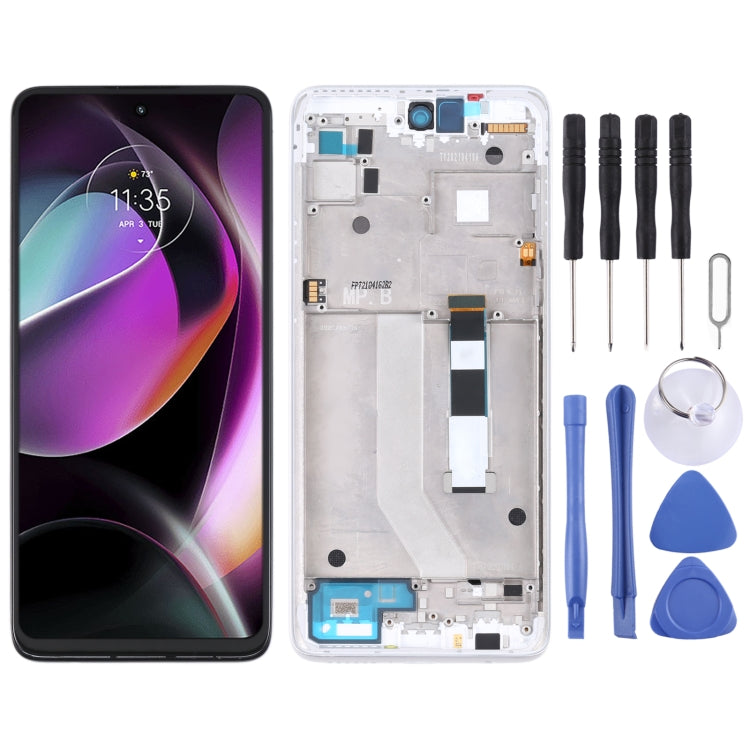 LCD Screen and Digitizer Full Assembly with Frame for Motorola Moto G 5G