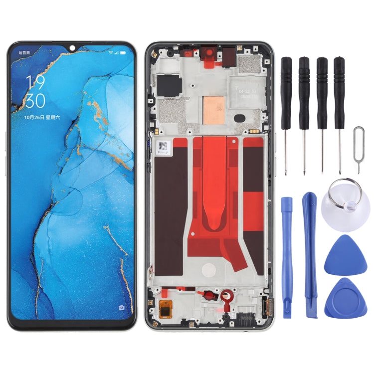 Original LCD Screen and Digitizer Full Assembly with Frame For OPPO Reno3 5G/Reno3 Youth/F15/Find X2 Lite/K7 5G, For OPPO Reno3 5G, For OPPO Reno3 5G/Reno3 Youth/F15/Find X2 Lite/K7 5G
