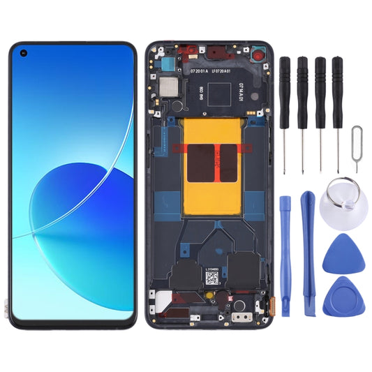 Original LCD Screen and Digitizer Full Assembly with Frame For OPPO Reno6 5G PEQM00 CPH2251