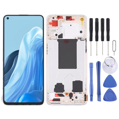Original LCD Screen and Digitizer Full Assembly with Frame For OPPO Reno7 5G China PFJM10