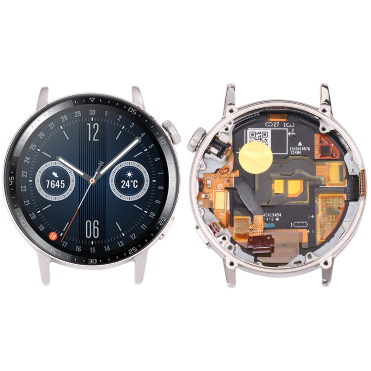 Original LCD Screen and Digitizer Full Assembly With Frame for Huawei Watch GT 3 42mm MIL-B19, For Huawei Watch GT 3 42mm(Silver), For Huawei Watch GT 3 42mm