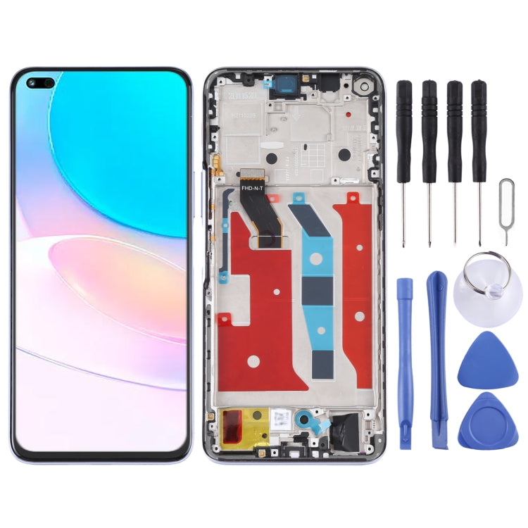 Original LCD Screen and Digitizer Full Assembly with Frame for Huawei Nova 8i, For Huawei Nova 8i