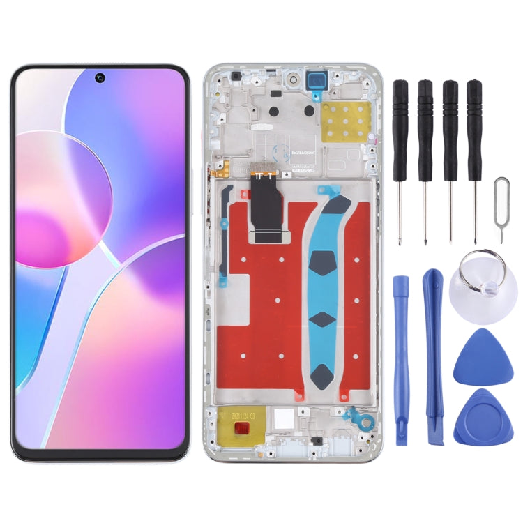 Original LCD Screen and Digitizer Full Assembly with Frame for Honor X30i, For Honor X30i
