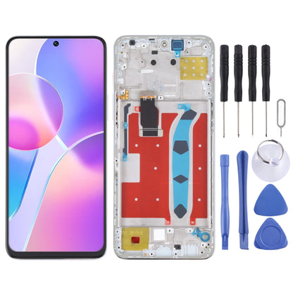 Original LCD Screen and Digitizer Full Assembly with Frame for Honor X30i, For Honor X30i