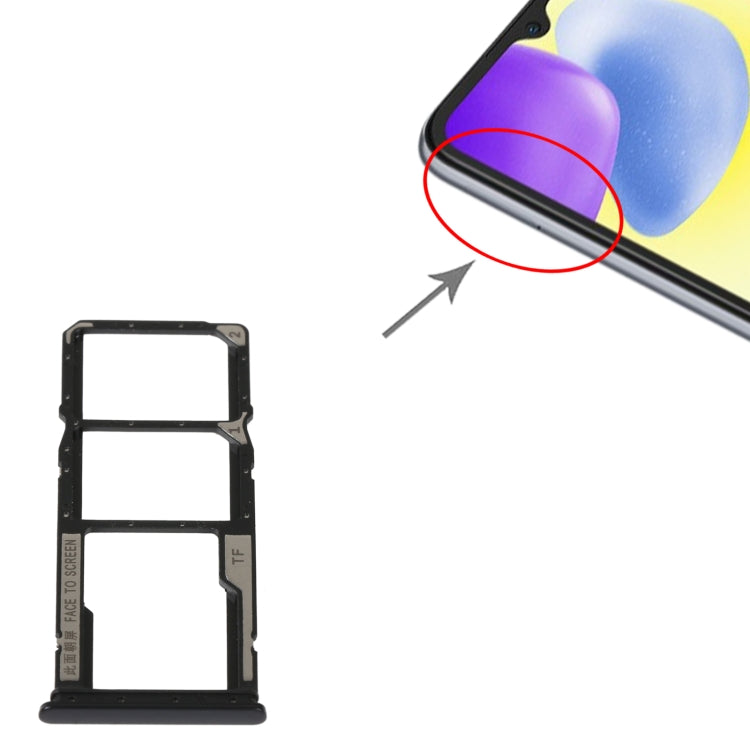 SIM Card Tray + SIM Card Tray + Micro SD Card Tray For Xiaomi Redmi 10A