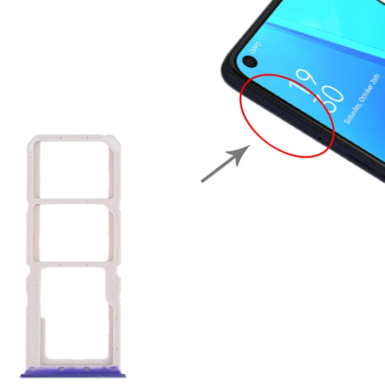 For OPPO A52 4G SIM Card Tray + SIM Card Tray + Micro SD Card Tray, For OPPO A52 4G