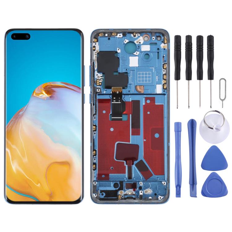Original LCD Screen For Huawei P40 Pro Digitizer Full Assembly with Frame, For Huawei P40 Pro