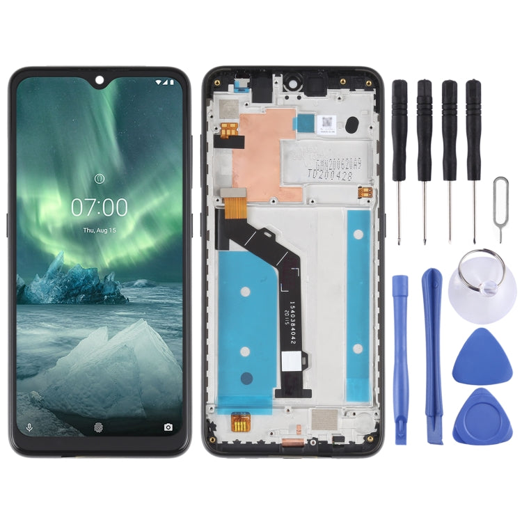 Original LCD Screen For Nokia 7.2 / 6.2 Digitizer Full Assembly with Frame, For Nokia 7.2 / 6.2
