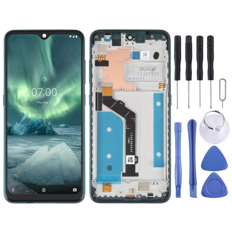 Original LCD Screen For Nokia 7.2 / 6.2 Digitizer Full Assembly with Frame, For Nokia 7.2 / 6.2