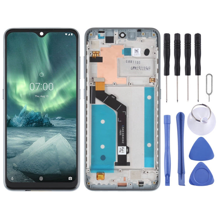 Original LCD Screen For Nokia 7.2 / 6.2 Digitizer Full Assembly with Frame, For Nokia 7.2 / 6.2