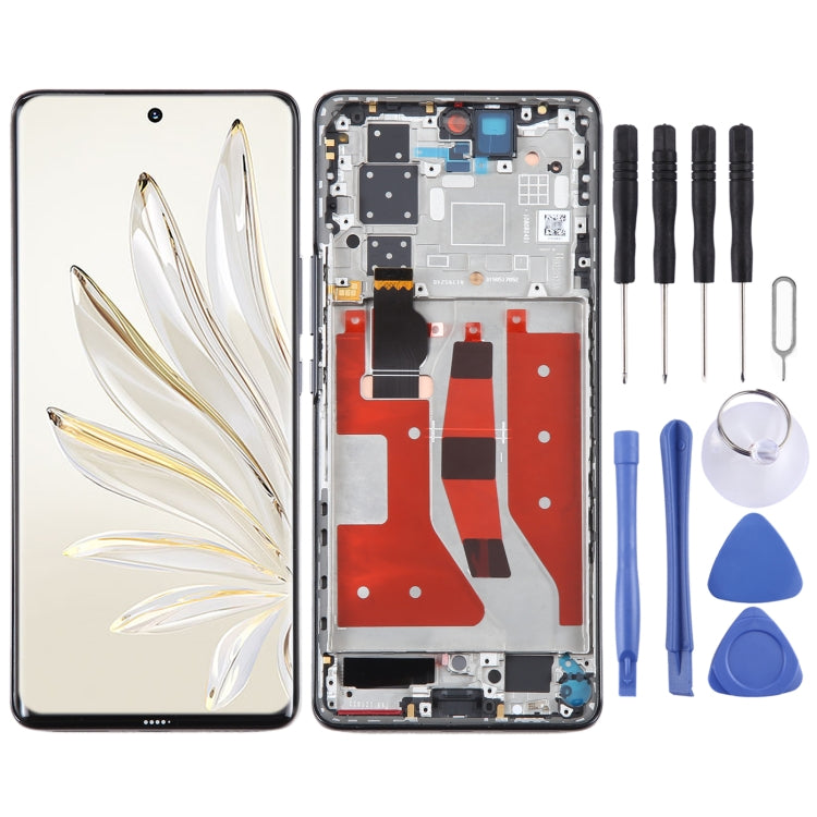 Original LCD Screen For Honor 70 Pro Digitizer Full Assembly with Frame