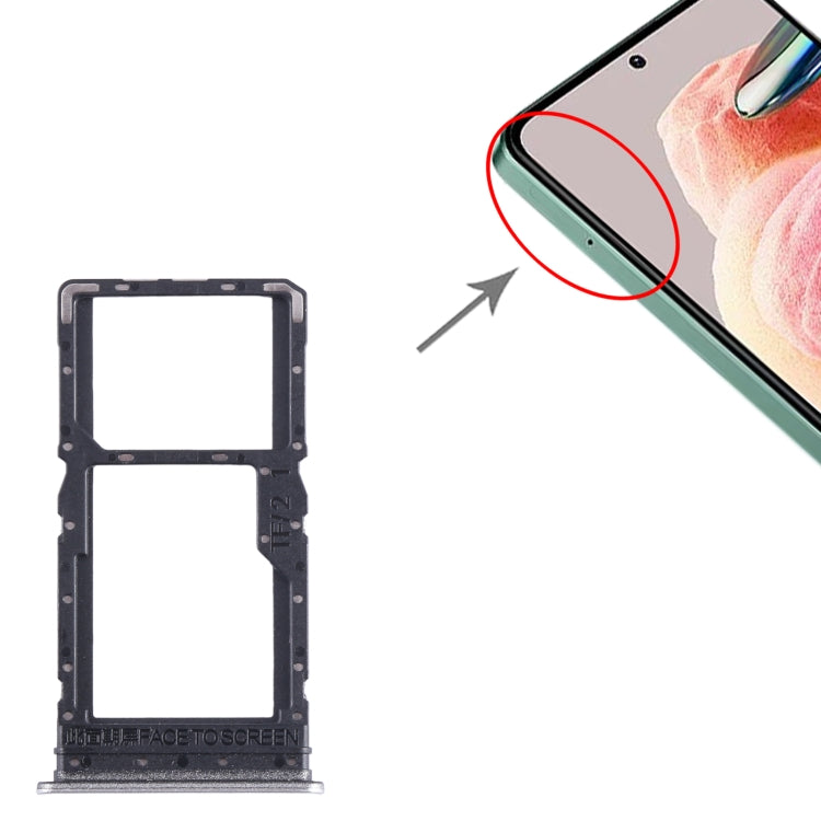 For Xiaomi Redmi 12 4G SIM Card Tray + SIM Card Tray / Micro SD Card Tray, For Xiaomi Redmi 12 4G