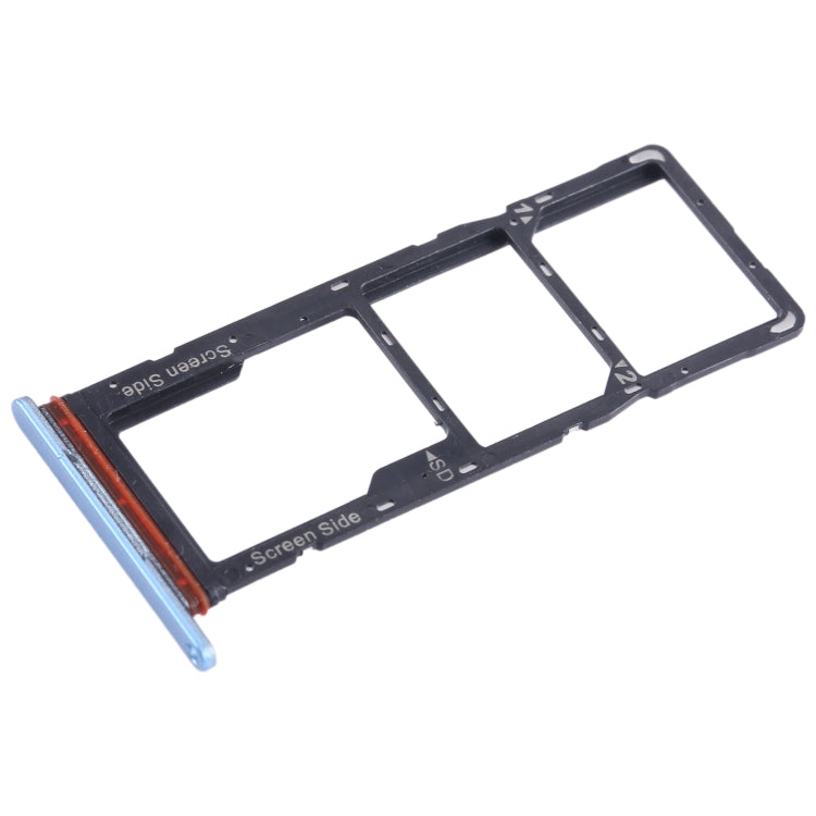 For Tecno Pop 7 BF6 SIM Card Tray + SIM Card Tray + Micro SD Card Tray, For Tecno Pop 7
