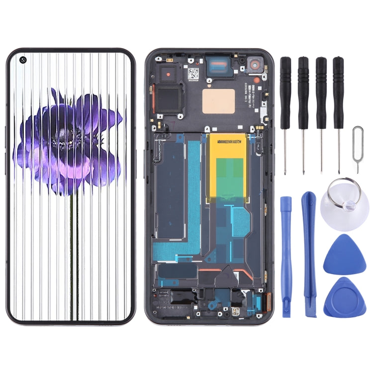 For Nothing Phone1 A063 LCD Screen Digitizer Full Assembly with Frame, For Nothing Phone1 A063(Black)