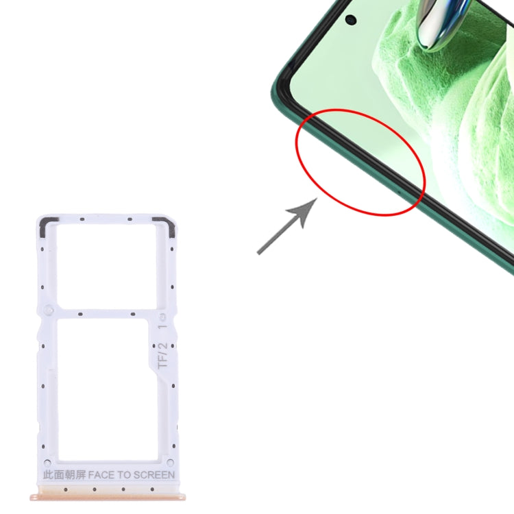For Xiaomi Redmi Note 12 5G SIM Card Tray + SIM / Micro SD Card Tray