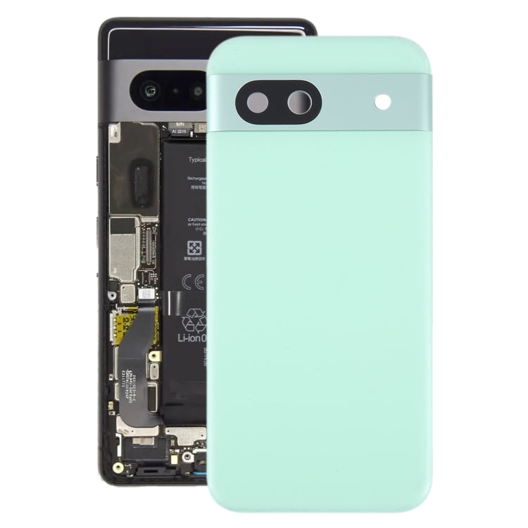For Google Pixel 8A Battery Back Cover with Camera Lens Cover, For Google Pixel 8A (Green), For Google Pixel 8A (Blue)