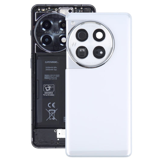 For OnePlus 12 PJD110 CPH2573 CPH2581 Original Glass Battery Back Cover with Camera Lens, For OnePlus 12(Original with Camera Lens)
