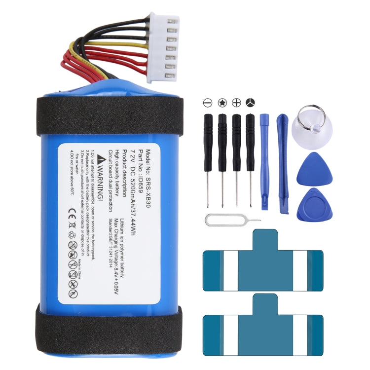 7.2V 5200mAh ID770 ID659 Battery Replacement For Sony SRS-XB40 SRS-XB41 SRS-XB3 SRS-XB30, For Sony SRS-XB40 SRS-XB41 SRS-XB3 SRS-XB30