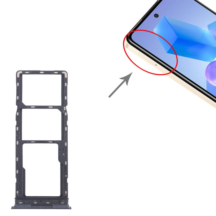 For Infinix Smart 8 HD 5pcs SIM Card Tray + SIM Card Tray + Micro SD Card Tray